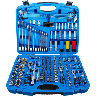 BGS technic Dopsleutelset golfprofiel 1/4" / 3/8" / 1/2" 218 delig