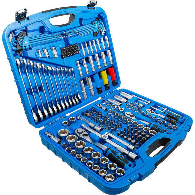 BGS Dopsleutelset golfprofiel 1/4" / 3/8" / 1/2" 218 delig