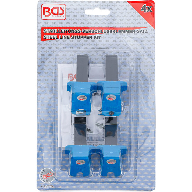 BGS Afsluitklemset stalen leiding 4 delig