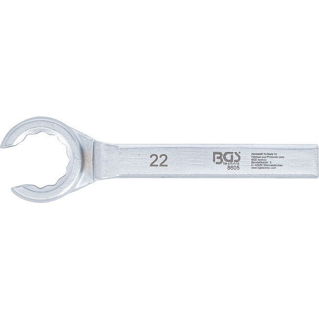 BGS Speciale ringsleutel voor lambda-sonden, open 22 mm