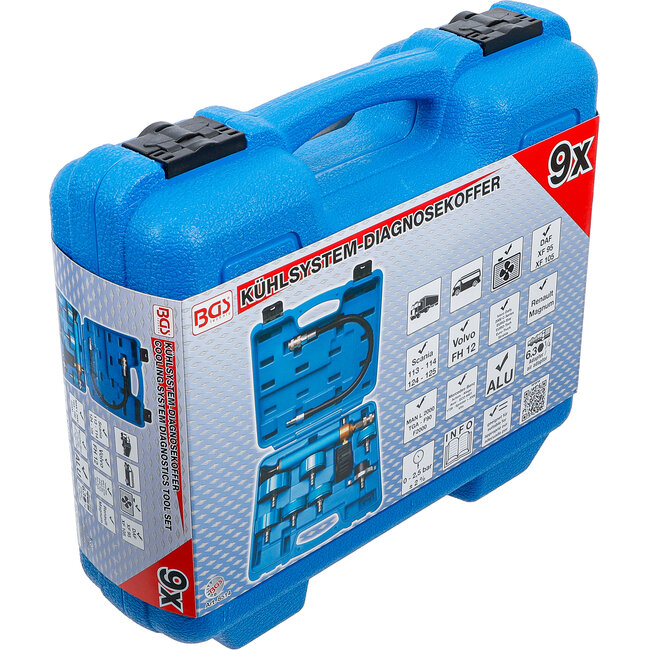 BGS Koelsysteem diagnosekoffer 9 delig