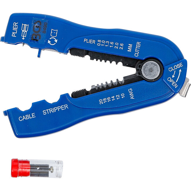 BGS Draad-/kabelstripmes "2-IN-1" 0,8 - 2,6 mm