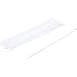 BGS technic Kabelbinder assortiment wit 8,0 x 400 mm 30 delig