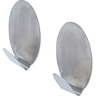 BGS Do it yourself Roestvrij stalen handdoekhaken 45 x 70 mm 1,5 kg 2 delig