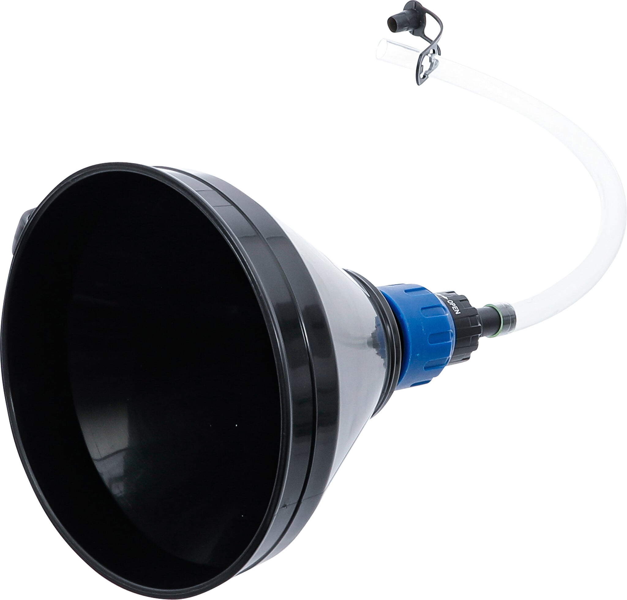 Lampa Trechter 160 Mm – Met Afneembare Slang & Stalen Filter – Ideaal Voor Vloeistoffen, Olie & Brandstof – Oranje, Handig Voor Thuis & Onderweg 3 miniatura