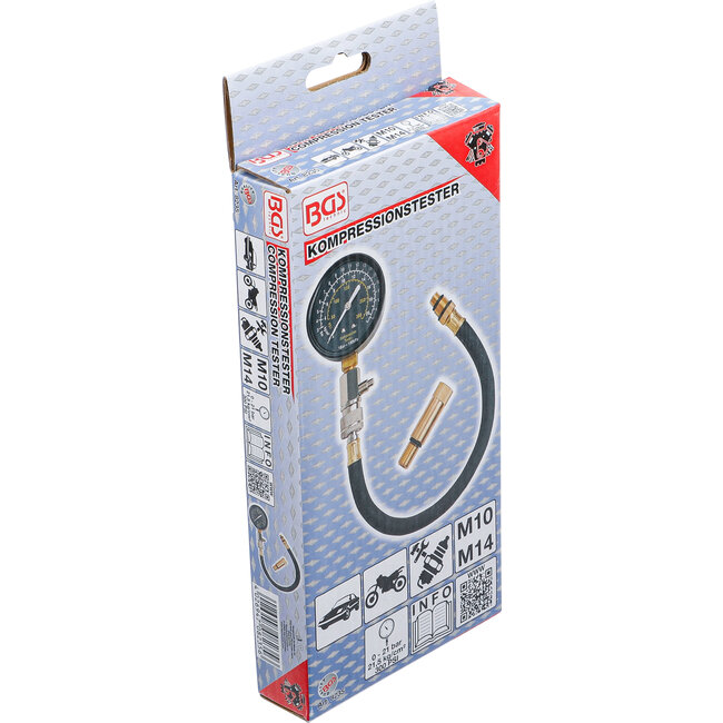 BGS Compressietester M10 + M14