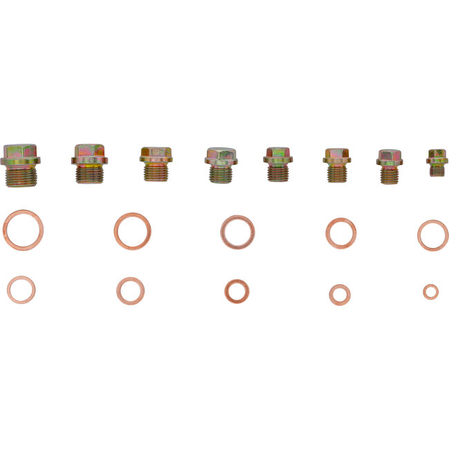 BGS Assortiment carterpluggen en aluminium afdichtringen 534 delig