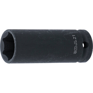 BGS technic Kracht dopsleuteldop zeskant, diep 1/2" 21 mm