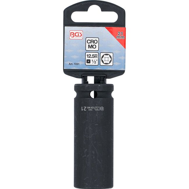 BGS Kracht dopsleuteldop zeskant, diep 1/2" 21 mm