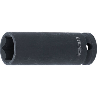 BGS technic Kracht dopsleuteldop zeskant, diep 1/2" 19 mm
