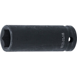 BGS technic Kracht dopsleuteldop zeskant, diep 1/2" 18 mm