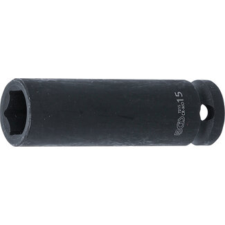 BGS technic Kracht dopsleuteldop zeskant, diep 1/2" 15 mm