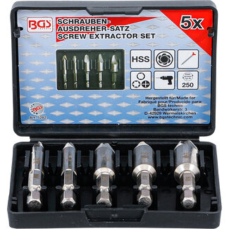 BGS technic Schroeven uitdraaiset 5 delig