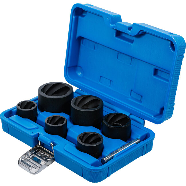 BGS Spiraalprofiel-doppenset / schroefuitdraaier 1/2" en 3/4" 22 - 41 mm, 6 delig