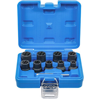 BGS technic Spiraalprofiel-doppenset / schroefuitdraaier 1/2" 10 - 19 mm, 10 delig