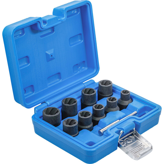 BGS Spiraalprofiel-doppenset / schroefuitdraaier 1/2" 10 - 19 mm, 10 delig