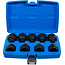 BGS Kracht dopsleutelbitset 3/4" inbus, veeltand (voor XZN) 9 delig
