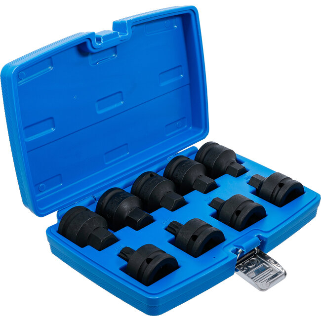 BGS Kracht dopsleutelbitset 3/4" inbus, veeltand (voor XZN) 9 delig