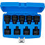 BGS Kracht dopsleutelbitset 3/4" inbus, veeltand (voor XZN) 9 delig