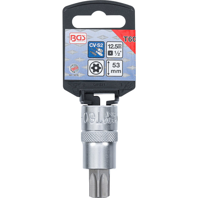 BGS Dopsleutelbit 1/2" Torx met boring T60