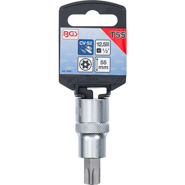BGS Dopsleutelbit 1/2" Torx met boring T55