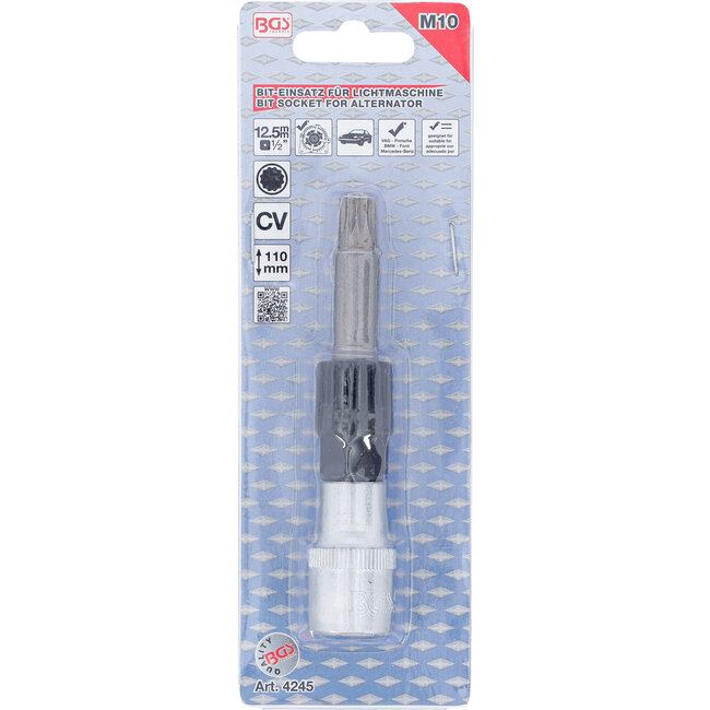 BGS Dopsleutelbit voor dynamo 1/2" veeltand (voor XZN) M10