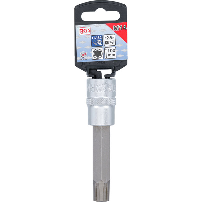 BGS Dopsleutelbit lengte 100 mm 1/2" wigprofiel (voor RIBE) M14