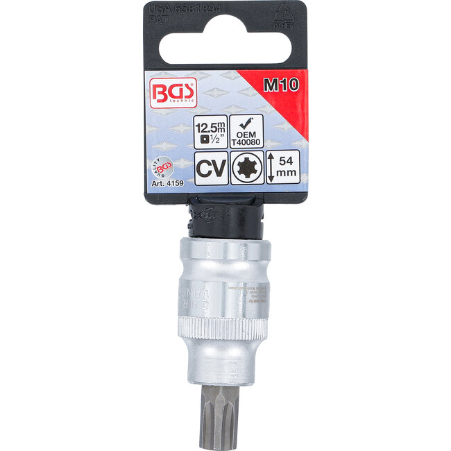BGS Dopsleutelbit lengte 54 mm Aandrijfbinnenvierkant 1/2" voor VAG