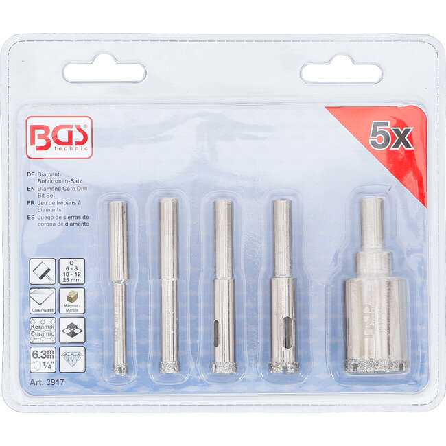BGS Diamant kroonboorset 5 delig