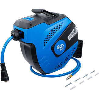 BGS technic Persluchtslang met oproller automatisch 12 meter + 2 meter