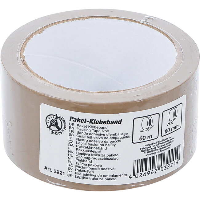 BGS Plakband bruin 50 mm x 50 meter