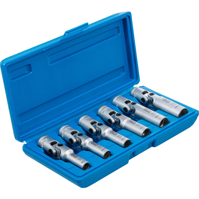 BGS Universele bougie gewrichtssleutel-set zeskant 3/8" 8 - 16 mm 6 delig