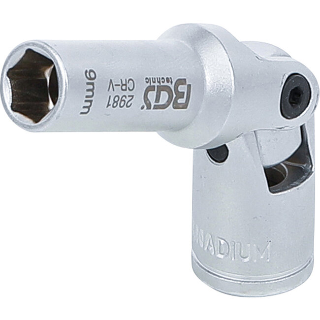 BGS Cardan bougiedop zeskant 3/8" 9 mm