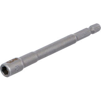 BGS technic Dopsleutel zeskant extra lang voor boormachines 6 mm