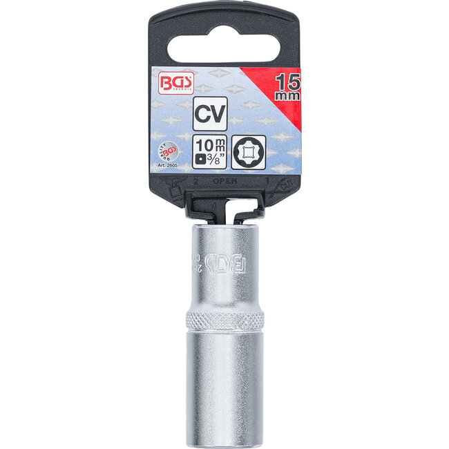 BGS Dopsleuteldop Super Lock - diep - 3/8" - 15 mm