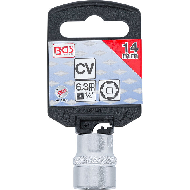 BGS Dopsleuteldop zeskant 1/4" 14 mm