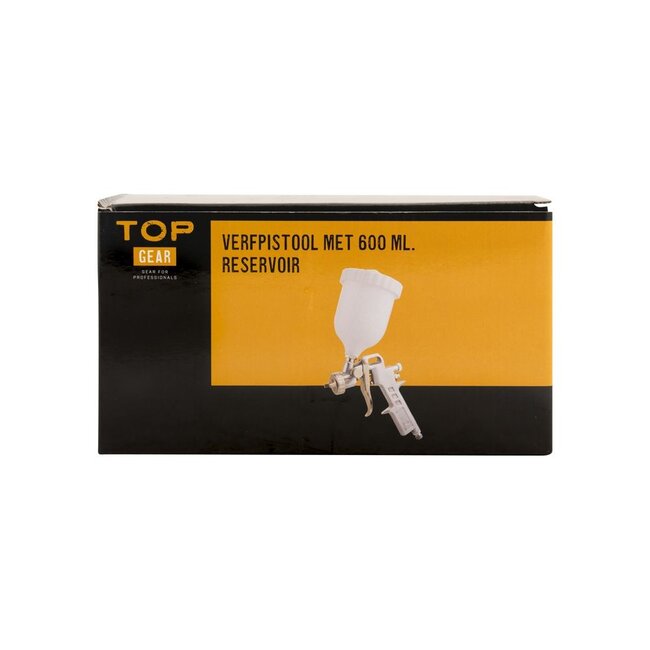 Topgear Verfpistool met 600 ml reservoir