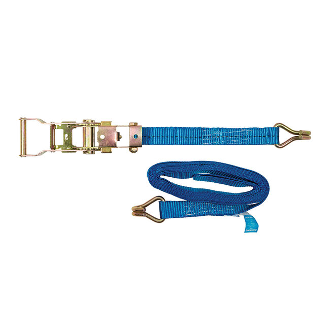 Silverline J-haak ratel sjorband 4 m x 27 mm, vermogen 750 kg, capaciteit 1500 kg