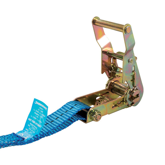 Silverline J-haak ratel sjorband 3 m x 27 mm, vermogen 750 kg, capaciteit 1500 kg