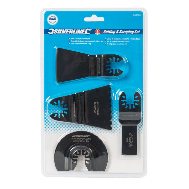Silverline 4 delige zaag- en schraapset