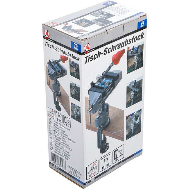 BGS Tafelbankschroef - zwenkbaar - bekken 70 mm