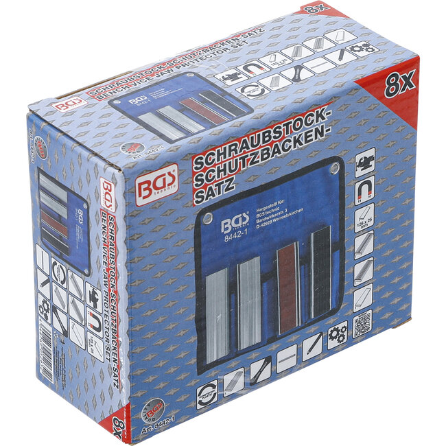 BGS Beschermbekken-set voor bankschroef - 125 mm - 8 delig