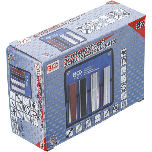 BGS Beschermbekken-set voor bankschroef - 150 mm - 8 delig