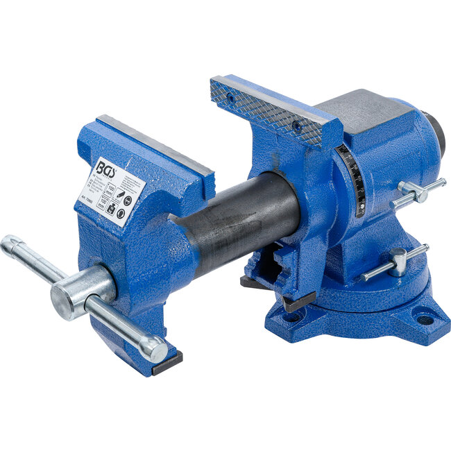 BGS Bankschroef - 100 mm spanbekken - 360° draaibaar