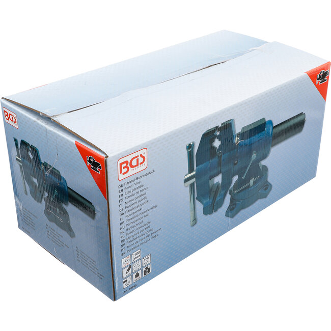 BGS Bankschroef - 100 mm spanbekken - 360° draaibaar