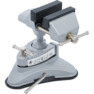 BGS Do it yourself Tafelbankschroef - zwenkbaar - bekken 70 mm - met vacuüm zuigvoet