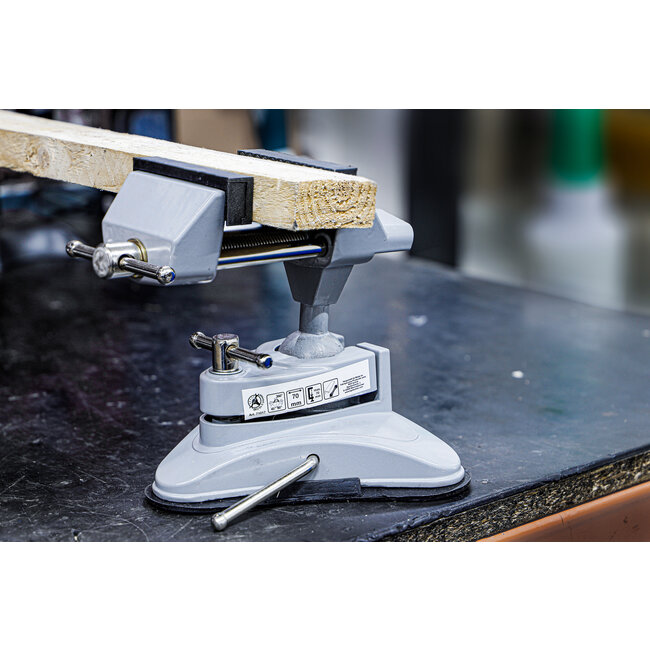 BGS Tafelbankschroef - zwenkbaar - bekken 70 mm - met vacuüm zuigvoet