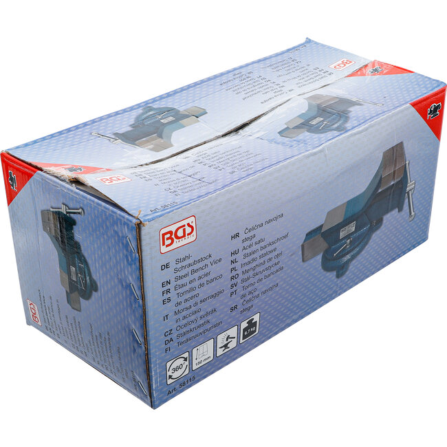 BGS Stalen bankschroef - gesmeed - 150 mm spanbekken