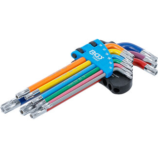 BGS technic Stiftsleutelset - meerkleurig - Torx met boring T10 - T50 - 9 delig