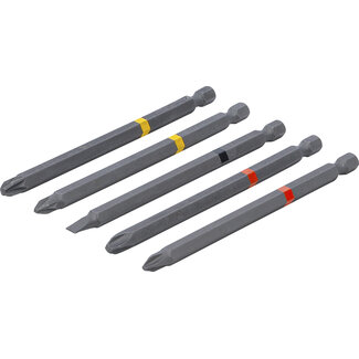 BGS Do it yourself Bitset - 5-delig - Extra Lang (110 mm) - PH, PZ & Sleuf